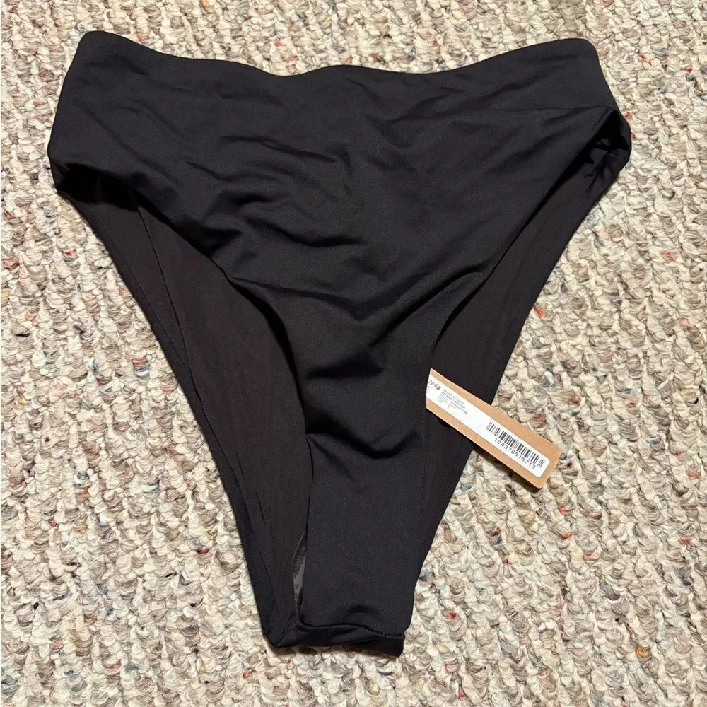 NWT Skims Mid Waist Bikini Bottom in Black Onyx- Size Small